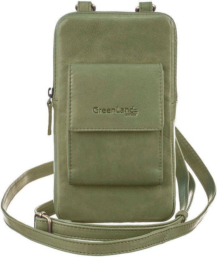 GreenLand Nature Gsm-tasje NATURE Soft met opgestikte portemonnee voor pasjes en rfid-bescherming
