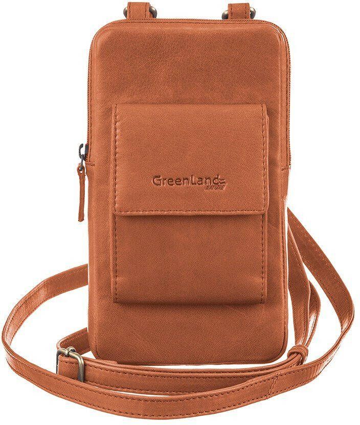 GreenLand Nature Gsm-tasje NATURE Soft met opgestikte portemonnee voor pasjes en rfid-bescherming