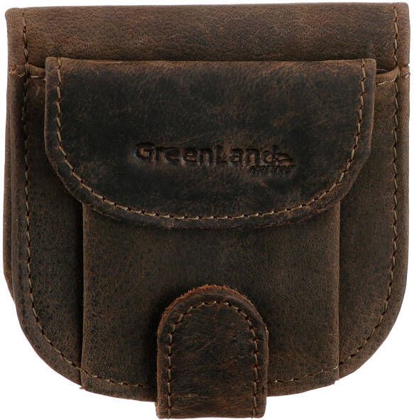 GreenLand Nature Portemonnee Stone van echt leer klein formaat