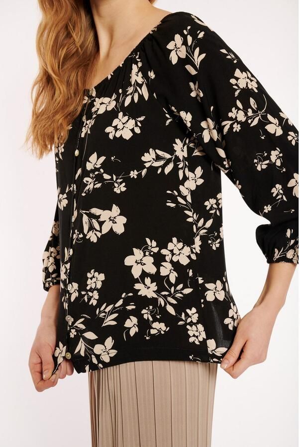 HaILYS Gedessineerde blouse 3 4 V BL Su44na - Foto 5