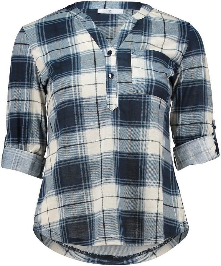 HaILYS Geruite blouse 3 4 P BL Di44nara