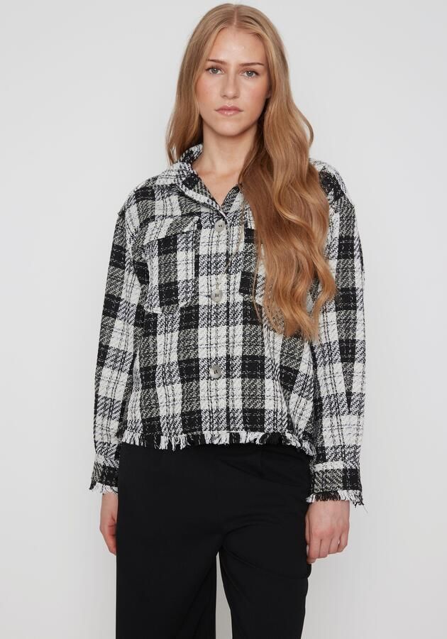 HaILYS Geruite blouse Modell: LS P BL Olive - Foto 5