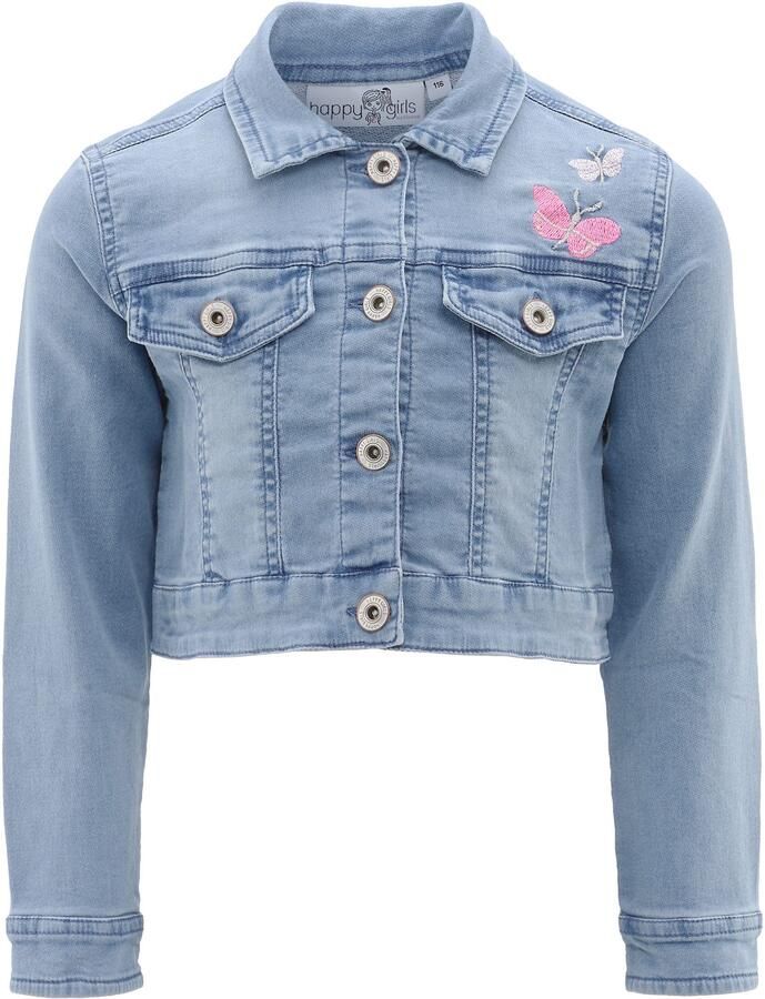 Happy girls Jeansjack met geweldige vlinderborduurwerk - Foto 4