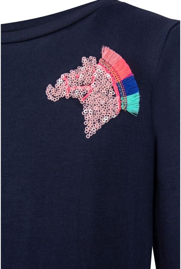 Happy girls Jerseyjurk met aangezette rok in strepen-look