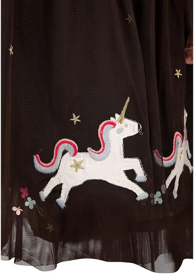 Happy girls Midi-jurk met hoogwaardige eenhoorn applicaties op de zoom