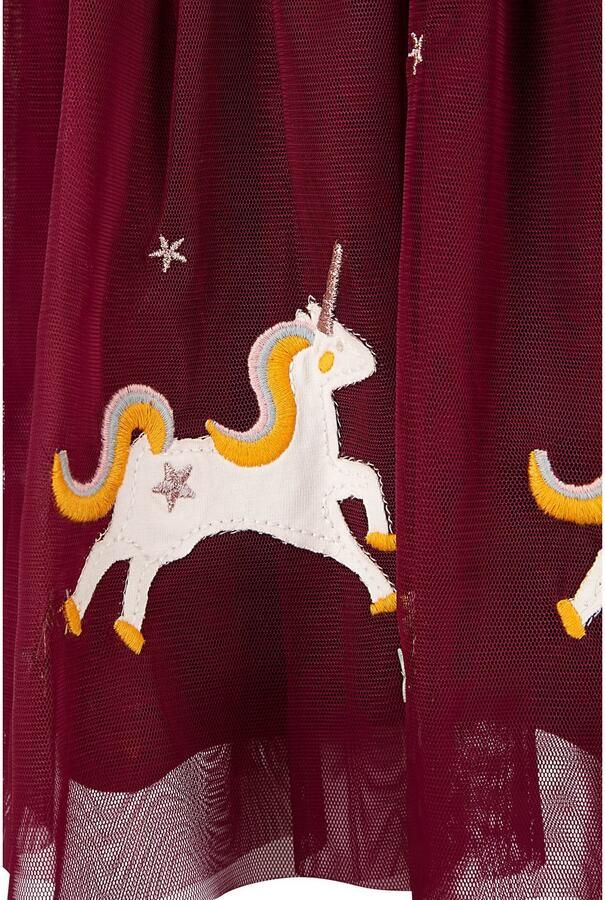 Happy girls Midi-jurk met hoogwaardige eenhoorn applicaties op de zoom - Foto 3