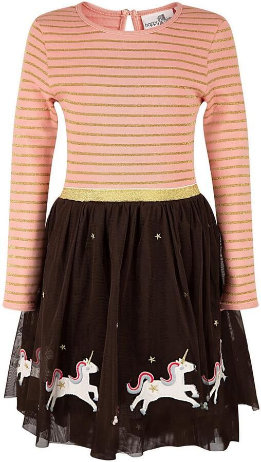 Happy girls Midi-jurk met hoogwaardige eenhoorn applicaties op de zoom - Foto 3