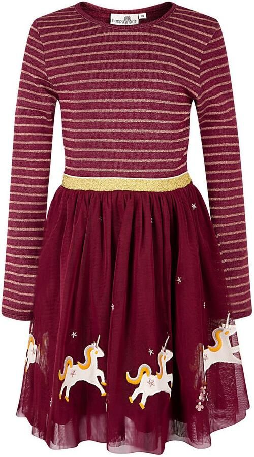 Happy girls Midi-jurk met hoogwaardige eenhoorn applicaties op de zoom - Foto 2