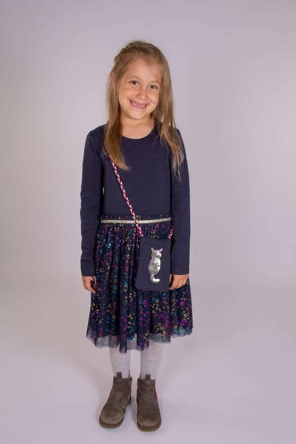 Happy girls Midi-jurk met kleine schoudertas met pailletten (set 2-delig) - Foto 3