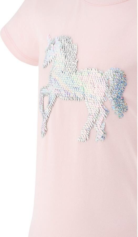 Happy girls T-shirt met hoogwaardig pailletten-eenhoornmotief - Foto 2