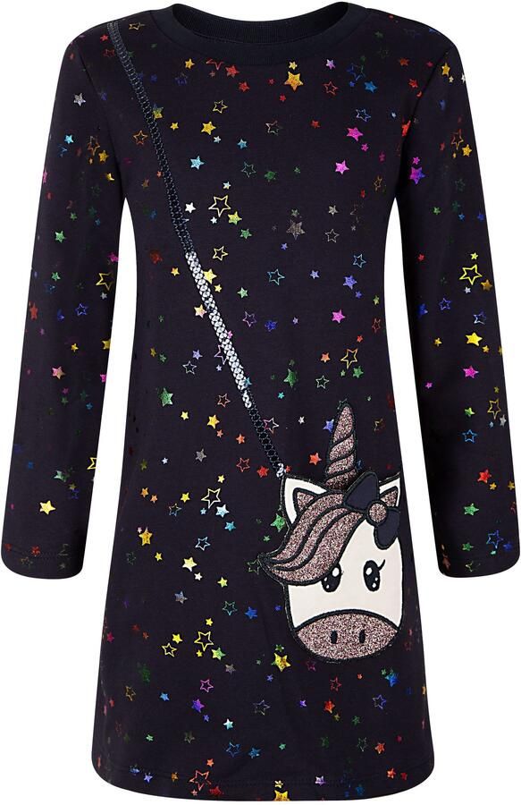 Happy girls Gebreide jurk met geweldig eenhoornmotief - Foto 2