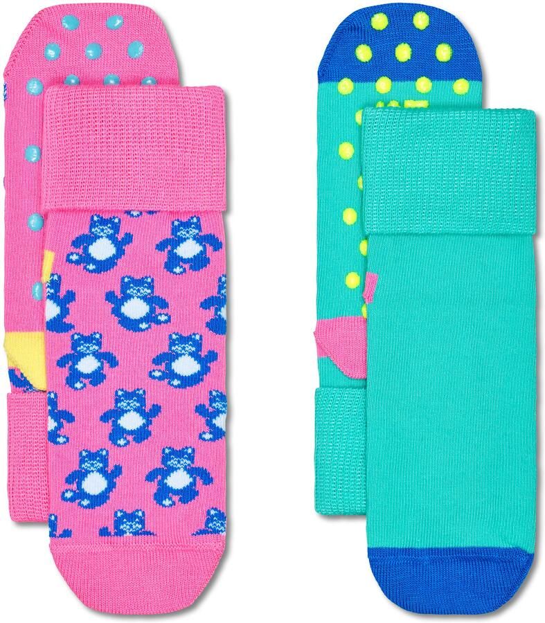 Happy Socks ABS-sokken Teddy Bear met schattige berenmotieven (Set van 2)