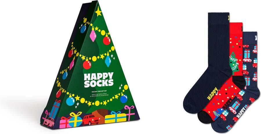Happy Socks Lange sokken met feestelijke motieven (Set van 3) - Foto 3