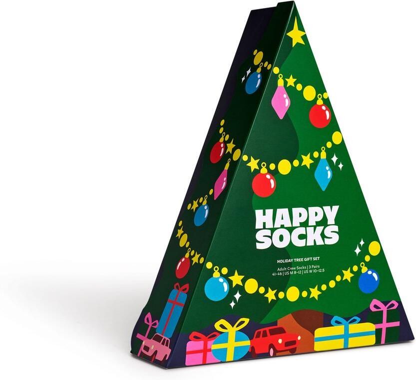 Happy Socks Lange sokken met feestelijke motieven (Set van 3)