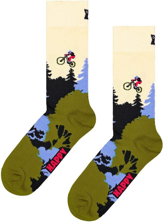 Happy Socks Lange sokken met fiets-patroon (Set van 2) - Foto 2