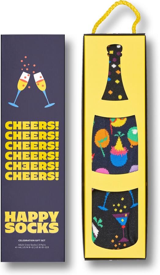 Happy Socks Lange sokken met partymotief (Set van 2) - Foto 4