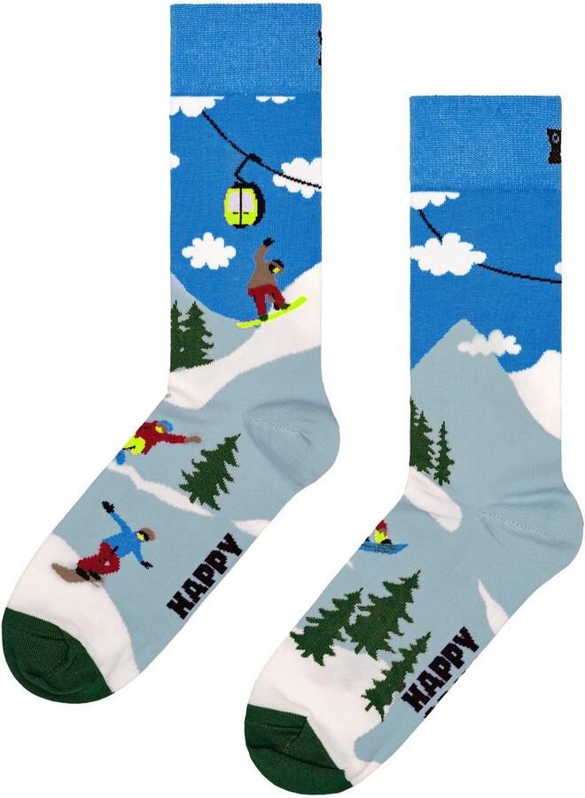 Happy Socks Lange sokken met snowboardmotieven (Set van 2) - Foto 2