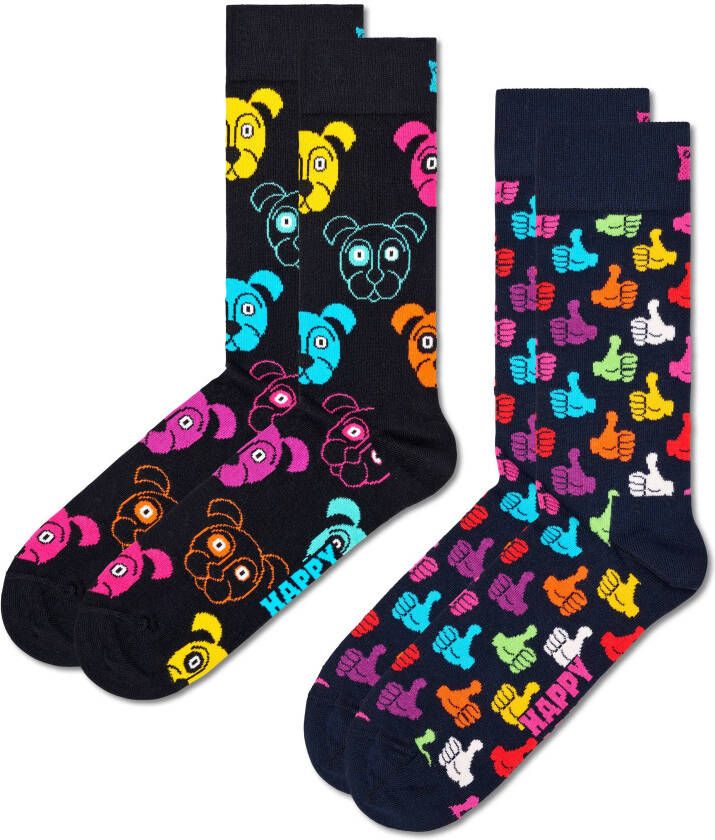 Happy Socks Sokken met all-over motief set van 2 paar