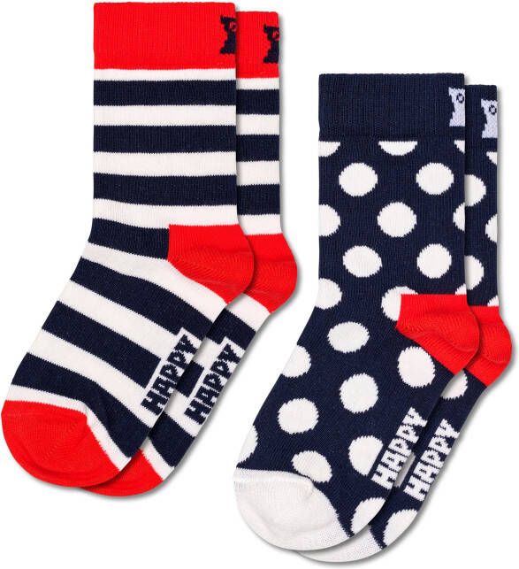 Happy Socks Sokken 2-Pack Kids Stripe Socks (set 2 paar)