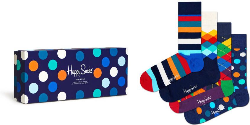 Happy Socks Sokken in een set van 4 paar model '4-Pack Multi-color Socks'