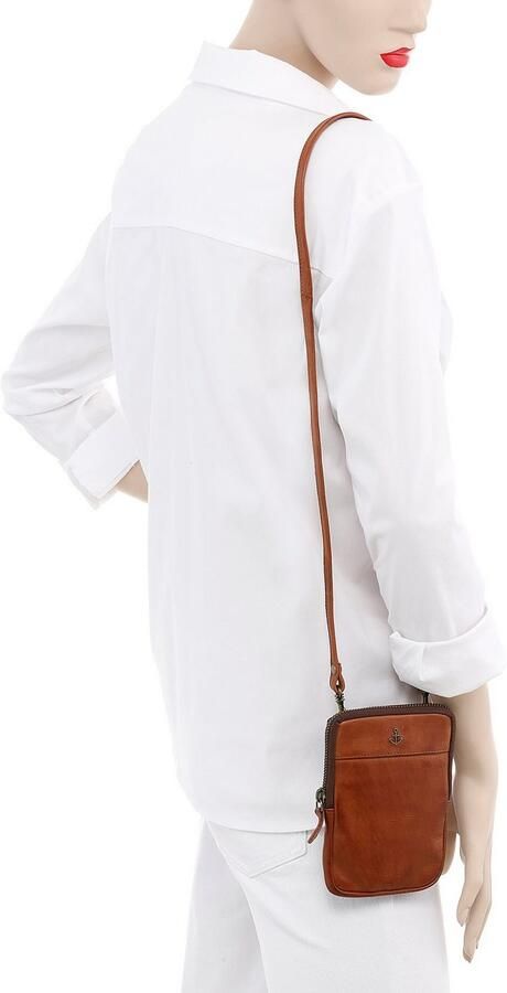 HARBOUR 2nd Minibag BENITA van stevig leer met kenmerkende merk-anker-label - Foto 4