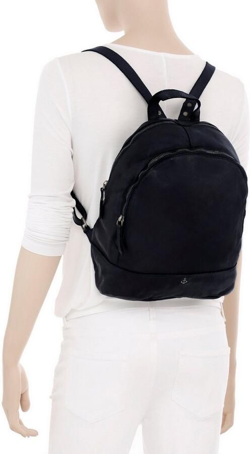 HARBOUR 2nd Rugzak Meghan van leer met kenmerkende merk-anker-label en sierhanger - Foto 2