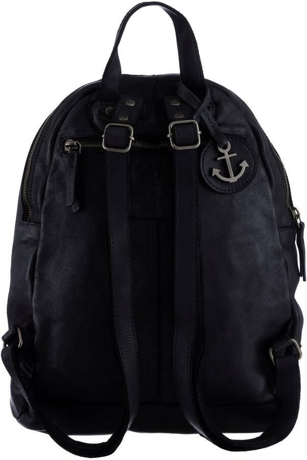 HARBOUR 2nd Rugzak Meghan van leer met kenmerkende merk-anker-label en sierhanger
