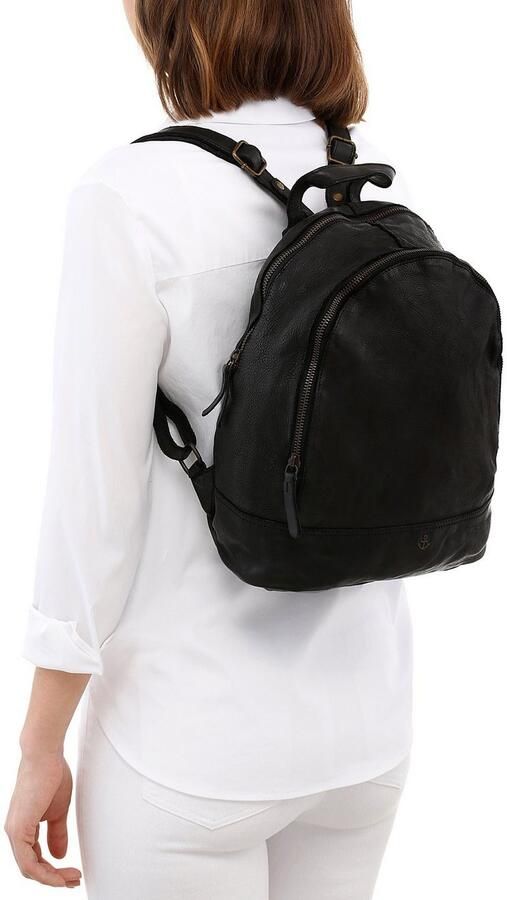 HARBOUR 2nd Rugzak Meghan van leer met kenmerkende merk-anker-label en sierhanger - Foto 3