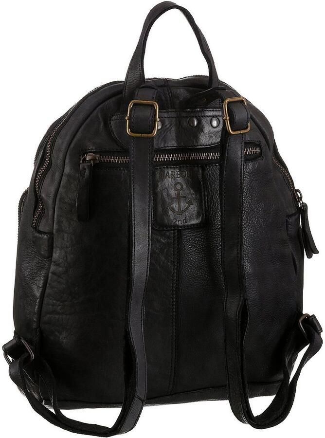 HARBOUR 2nd Rugzak Meghan van leer met kenmerkende merk-anker-label en sierhanger