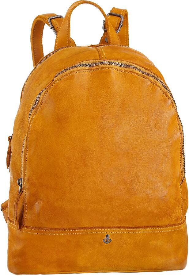 HARBOUR 2nd Rugzak Meghan van leer met kenmerkende merk-anker-label en sierhanger - Foto 4