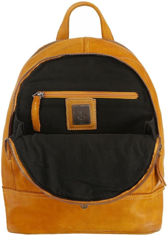 HARBOUR 2nd Rugzak Meghan van leer met kenmerkende merk-anker-label en sierhanger