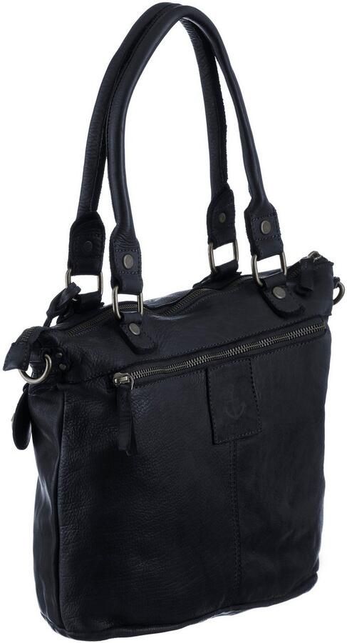 HARBOUR 2nd Shopper Bianca van leer met kenmerkende merk-anker-label en sierhanger - Foto 4