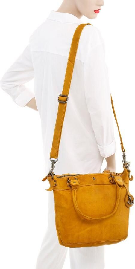 HARBOUR 2nd Shopper Bianca van leer met kenmerkende merk-anker-label en sierhanger - Foto 4