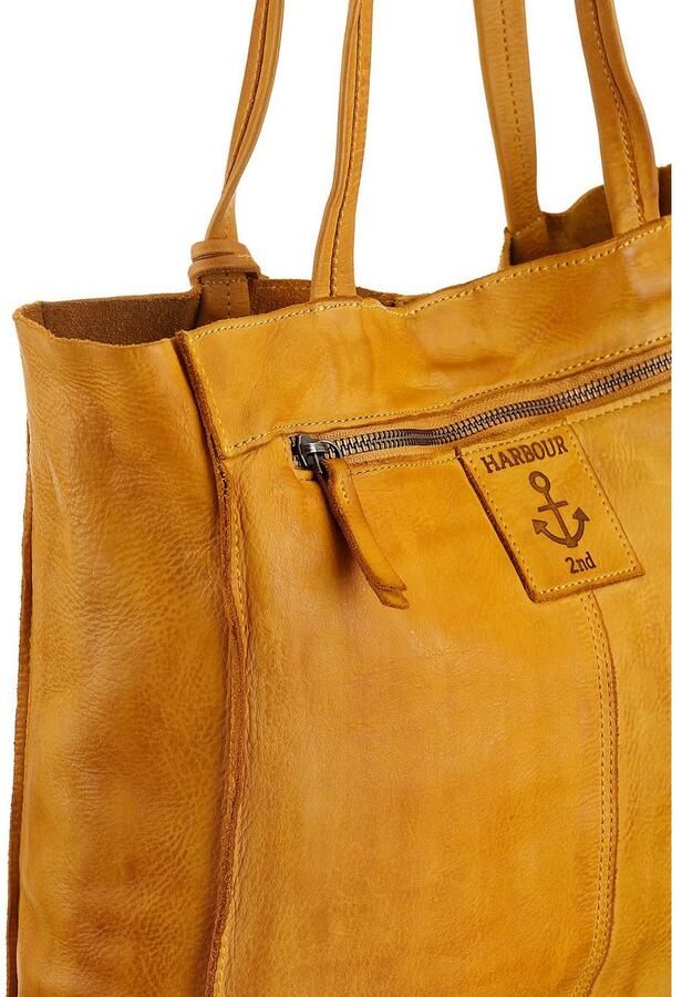 HARBOUR 2nd Shopper Elbe 1 van leer met kenmerkende merk-anker-label en sierhanger