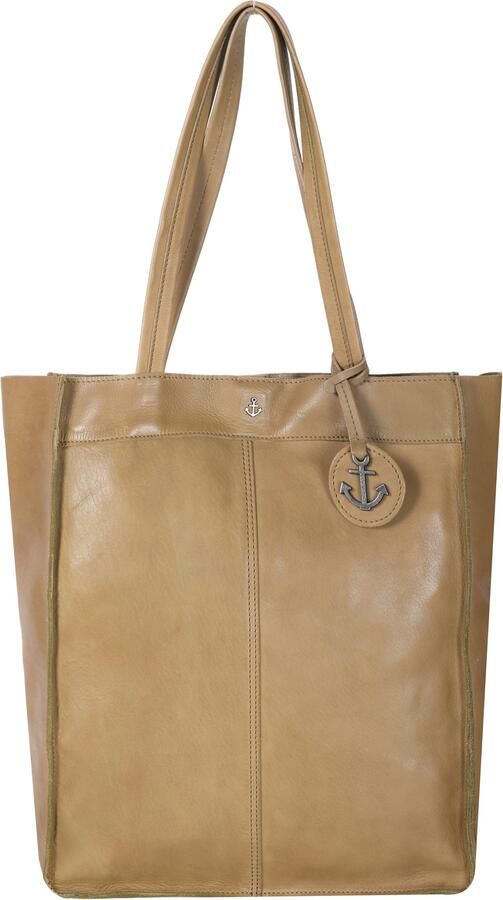 HARBOUR 2nd Shopper Elbe 1 van leer met kenmerkende merk-anker-label en sierhanger - Foto 5