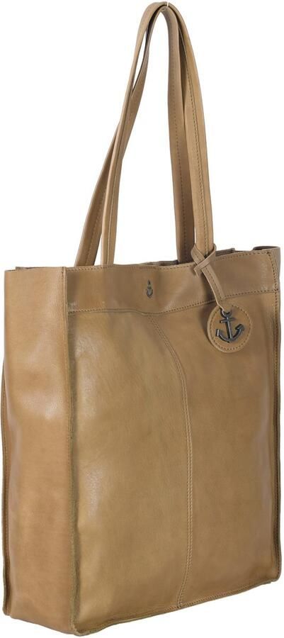 HARBOUR 2nd Shopper Elbe 1 van leer met kenmerkende merk-anker-label en sierhanger - Foto 3