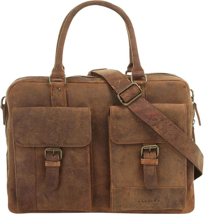 Harold's Aktetas Antiek echt leder - Foto 8