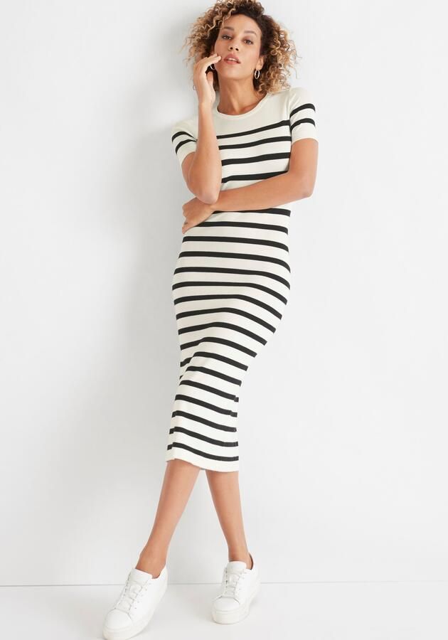 HECHTER PARIS Gebreide jurk met strepen - Foto 7