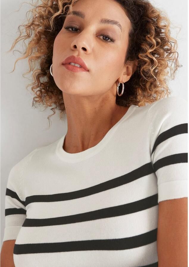 HECHTER PARIS Gebreide jurk met strepen - Foto 2