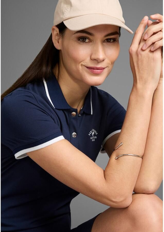 HECHTER PARIS Polojurk met contrastdetails en logo-print