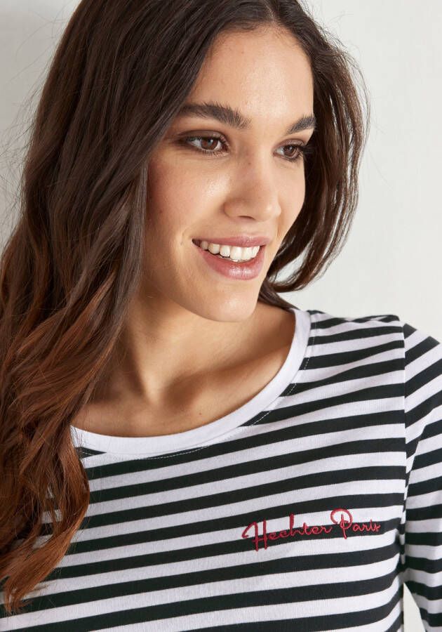 HECHTER PARIS Shirt met lange mouwen met merkborduursel