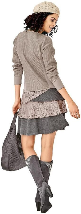 Heine Gebreide jurk Jerseyjurk - Foto 3