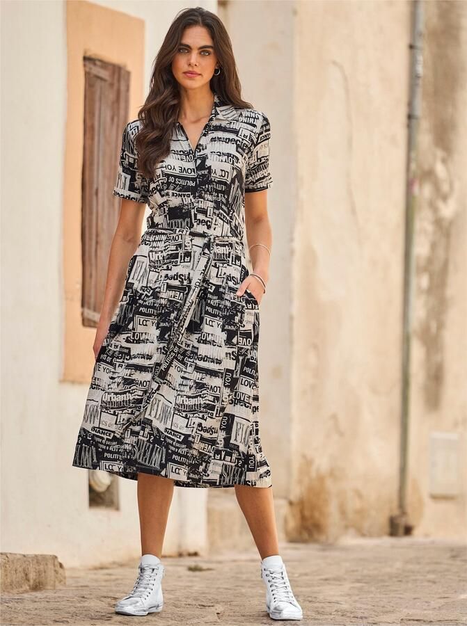 Heine Gedessineerde jurk - Foto 4