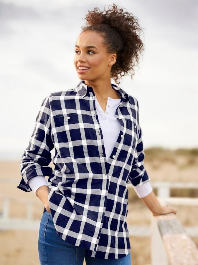 Heine Geruite blouse - Foto 4