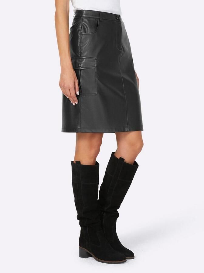 Heine Imitatieleren rok - Foto 2