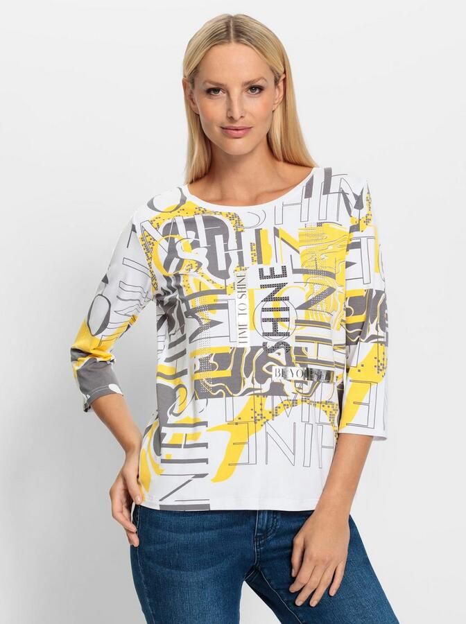 Heine Shirt met 3 4 mouwen Gedessineerd shirt (1-delig)