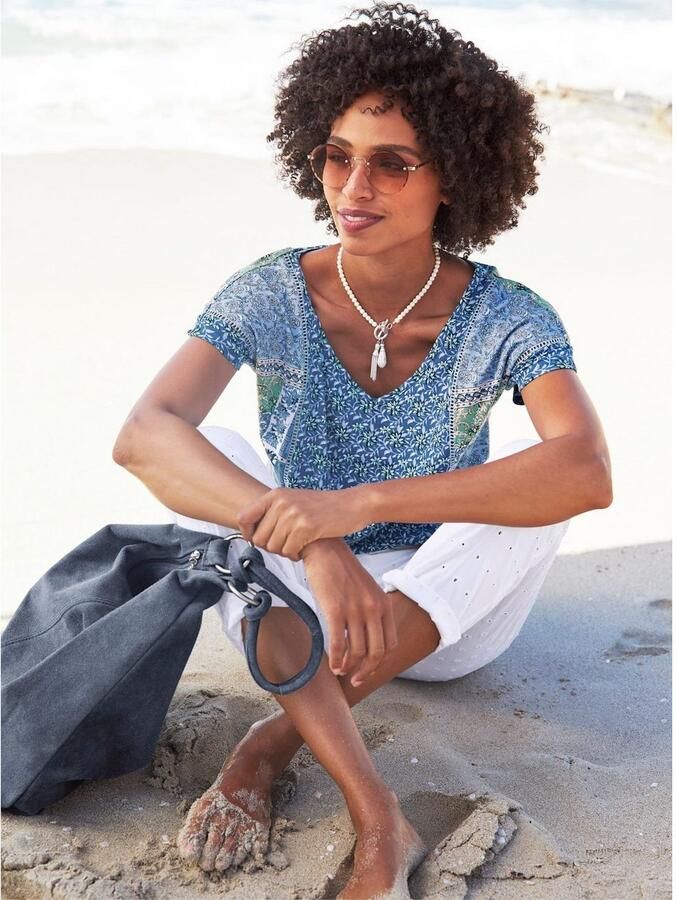 Heine Shirt met korte mouwen Gedessineerd shirt (1-delig)