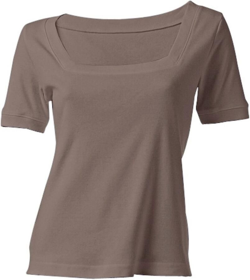 Heine Shirt met korte mouwen Shirt met carréhals (1-delig)