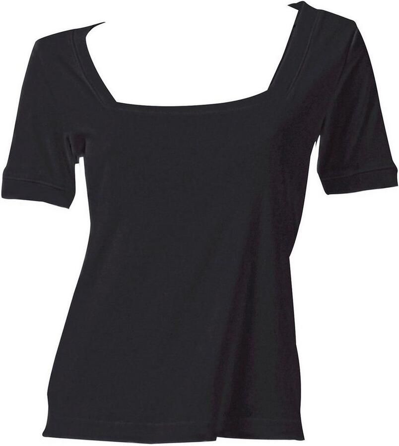 Heine Shirt met korte mouwen Shirt met carréhals (1-delig)