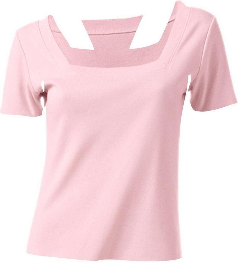 Heine Shirt met korte mouwen Shirt met carréhals (1-delig)